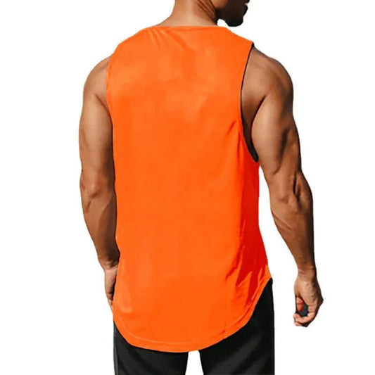 Men's Gym Fitness Top. Sports Training Clothe, Loosed Bodybuilding Sleeveless Shirt. - WAREHOUSE SHOP