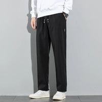 Men’s Ice Silk Pants - Casual & Business Pants, Breathable Elastic Straight - Leg Sweatpants - WAREHOUSE SHOP