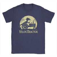 Men's Pure Cotton T-shirt VelociTractor designed Top. Crew Neck, Tee Shirt idea of Gift, casual. - WAREHOUSE SHOP