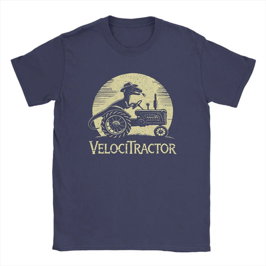 Men's Pure Cotton T-shirt VelociTractor designed Top. Crew Neck, Tee Shirt idea of Gift, casual. - WAREHOUSE SHOP