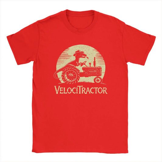 Men's Pure Cotton T-shirt VelociTractor designed Top. Crew Neck, Tee Shirt idea of Gift, casual. - WAREHOUSE SHOP