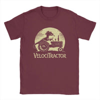 Men's Pure Cotton T-shirt VelociTractor designed Top. Crew Neck, Tee Shirt idea of Gift, casual. - WAREHOUSE SHOP