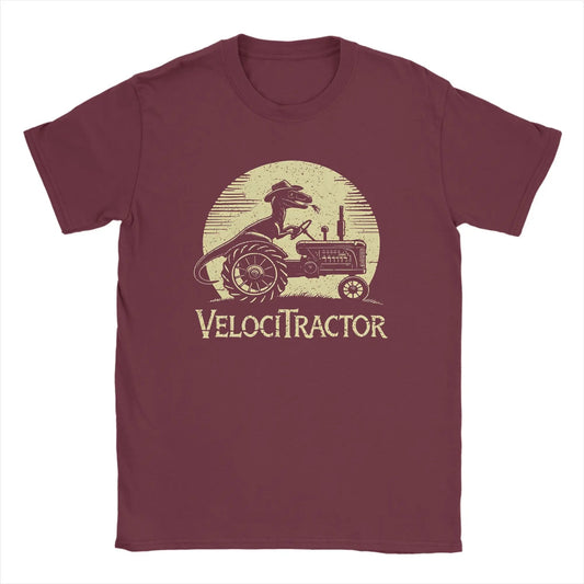 Men's Pure Cotton T-shirt VelociTractor designed Top. Crew Neck, Tee Shirt idea of Gift, casual. - WAREHOUSE SHOP