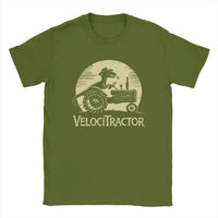 Men's Pure Cotton T-shirt VelociTractor designed Top. Crew Neck, Tee Shirt idea of Gift, casual. - WAREHOUSE SHOP