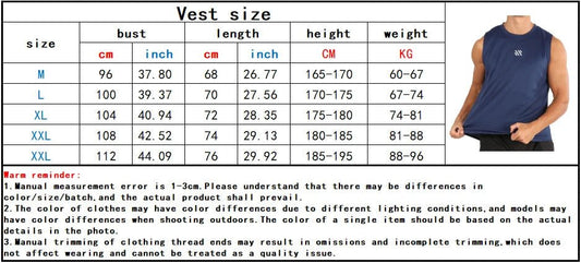 Men's Sleeveless Fitness Vest top. Men's Clothing for Fitness And Running - WAREHOUSE SHOP