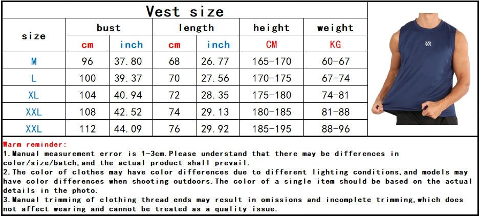 Men's Sleeveless Fitness Vest top. Men's Clothing for Fitness And Running - WAREHOUSE SHOP