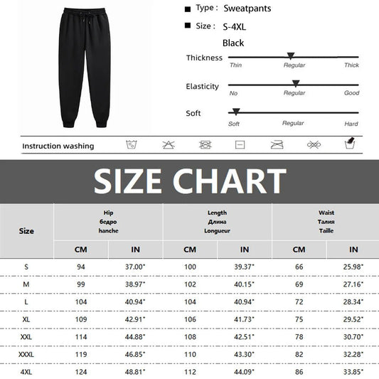 Men's Sweatpants Spring Autumn Fleece Pants Sport Long Pants Casual Drawstring Pockets Trousers Oversize Sweatpants For Men - WAREHOUSE SHOP