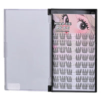 MIAOJIE Glue - free False Eyelashes, Fishtail Princess Lazy Eyelashes, Natural Transparent Stem, Reused 48 Clusters Large Capacity - WAREHOUSE SHOP