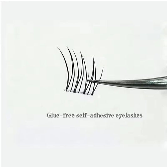 MIAOJIE Glue - free False Eyelashes, Fishtail Princess Lazy Eyelashes, Natural Transparent Stem, Reused 48 Clusters Large Capacity - WAREHOUSE SHOP