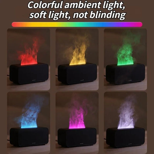 Mini Flame Humidifier with Colorful Light, Auto Shut - Off & Timer – Home/Office - WAREHOUSE SHOP