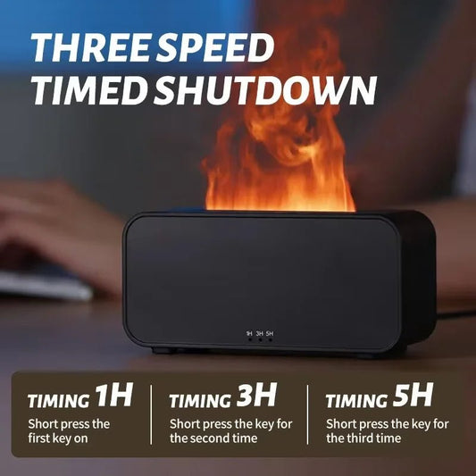Mini Flame Humidifier with Colorful Light, Auto Shut - Off & Timer – Home/Office - WAREHOUSE SHOP