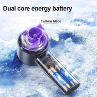 Mini Handheld Fan Portable 5 Speed USB Rechargeable Fan with LED Display Screen Desktop Eectric Fan Students Outdoor Cooling Fan - WAREHOUSE SHOP