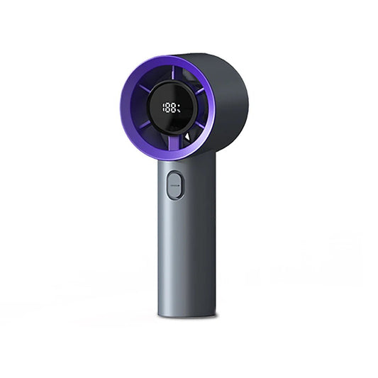 Mini Handheld Fan Portable 5 Speed USB Rechargeable Fan with LED Display Screen Desktop Eectric Fan Students Outdoor Cooling Fan - WAREHOUSE SHOP