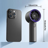 Mini Handheld Fan Portable 5 Speed USB Rechargeable Fan with LED Display Screen Desktop Eectric Fan Students Outdoor Cooling Fan - WAREHOUSE SHOP