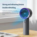 Mini Handheld Fan Portable 5 Speed USB Rechargeable Fan with LED Display Screen Desktop Eectric Fan Students Outdoor Cooling Fan - WAREHOUSE SHOP