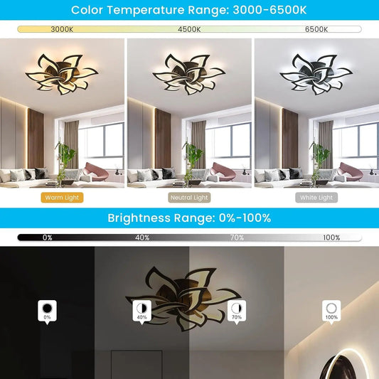 Modern Led Ceiling Light,60W Creative Petals Design Ceiling Light,Acrylic Ceiling Lamp,for Living Room Diameter Black 3000K - WAREHOUSE SHOP