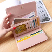 Multifunctional long wallet diamond love crown buckle student ladies clutch large capacity cell phone bag - WAREHOUSE SHOP