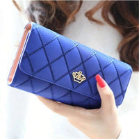Multifunctional long wallet diamond love crown buckle student ladies clutch large capacity cell phone bag - WAREHOUSE SHOP