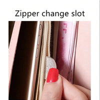 Multifunctional long wallet diamond love crown buckle student ladies clutch large capacity cell phone bag - WAREHOUSE SHOP