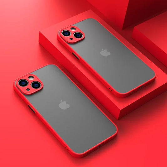 New Armor Bumper Shockproof Phone Case For iPhone 15 11 12 13 Mini 14 Pro XR X Xs Max Plus Silicone Hard Cover Capa - WAREHOUSE SHOP
