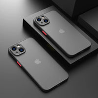 New Armor Bumper Shockproof Phone Case For iPhone 15 11 12 13 Mini 14 Pro XR X Xs Max Plus Silicone Hard Cover Capa - WAREHOUSE SHOP
