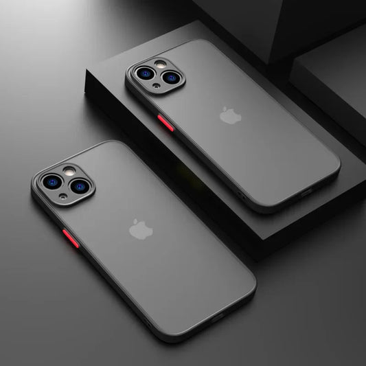 New Armor Bumper Shockproof Phone Case For iPhone 15 11 12 13 Mini 14 Pro XR X Xs Max Plus Silicone Hard Cover Capa - WAREHOUSE SHOP
