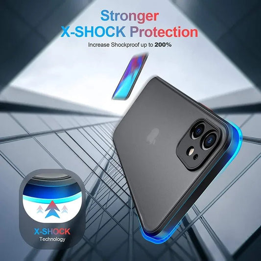 New Armor Bumper Shockproof Phone Case For iPhone 15 11 12 13 Mini 14 Pro XR X Xs Max Plus Silicone Hard Cover Capa - WAREHOUSE SHOP
