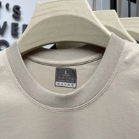 New cotton men's short sleeve round neck T-shirt summer fashion high - end brand embroidery ponytail embroidery Korean top T-shirt - WAREHOUSE SHOP