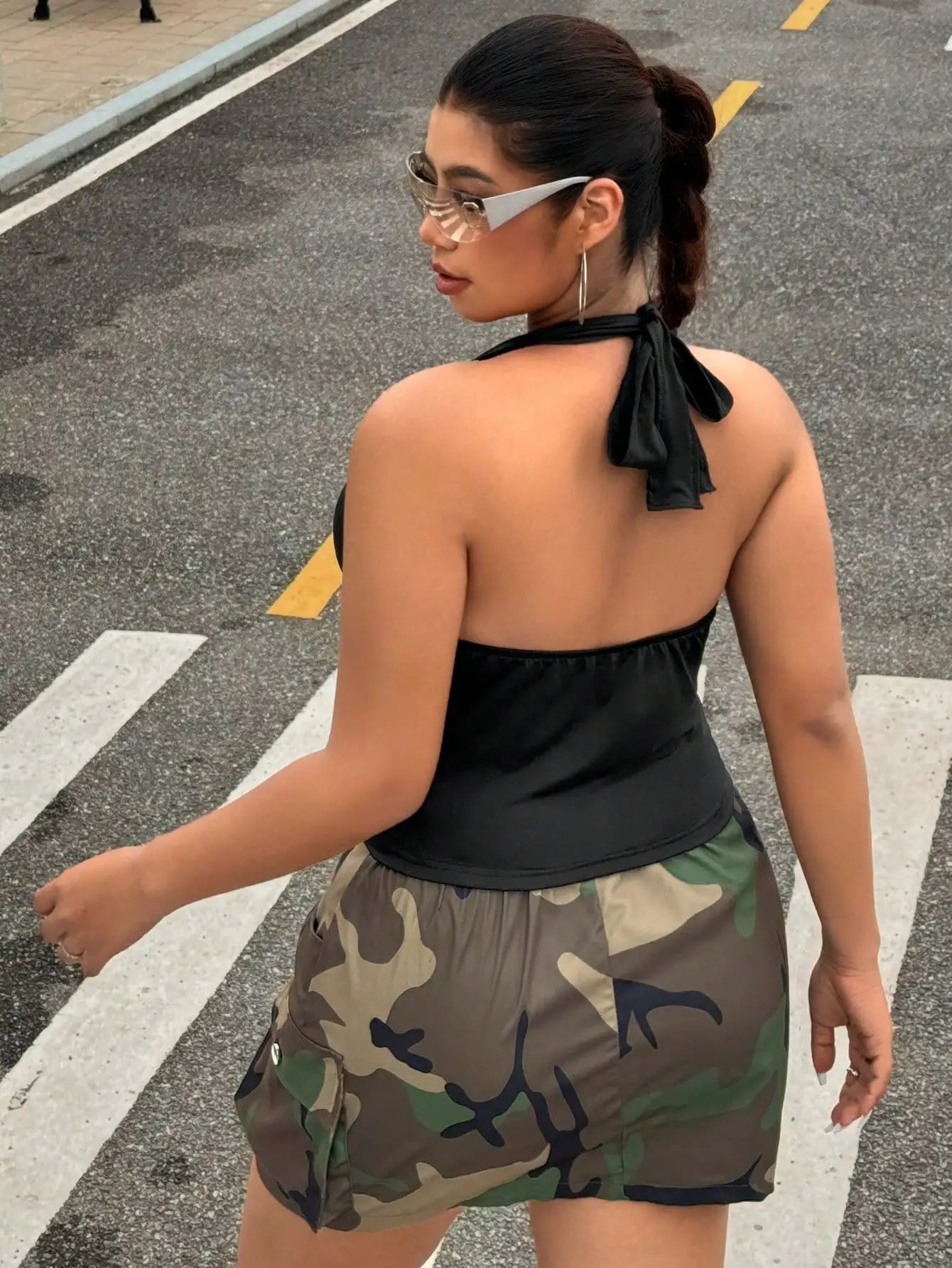New elegant color, women's sexy versatile halter top vest. Plus Sized fitted Top for regular women wears. - WAREHOUSE SHOP