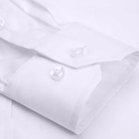 New Men Formal Shirt Long Sleeve Office Solid Color Anti - Wrinkle Fashion Business Pocket White Social Pocket Shirts 5XL 6XL 7XL - WAREHOUSE SHOP