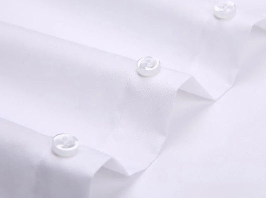New Men Formal Shirt Long Sleeve Office Solid Color Anti - Wrinkle Fashion Business Pocket White Social Pocket Shirts 5XL 6XL 7XL - WAREHOUSE SHOP