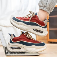 New Platform Vulcanized Sneakers Men Street Style Casual Shoes For Men Punk Chunky Social Men's Sneakers Korean 2025 Large Size - WAREHOUSE SHOP