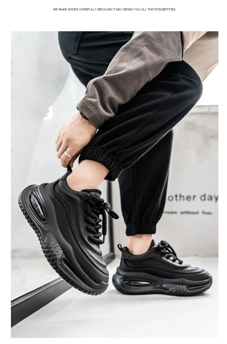 New Platform Vulcanized Sneakers Men Street Style Casual Shoes For Men Punk Chunky Social Men's Sneakers Korean 2025 Large Size - WAREHOUSE SHOP