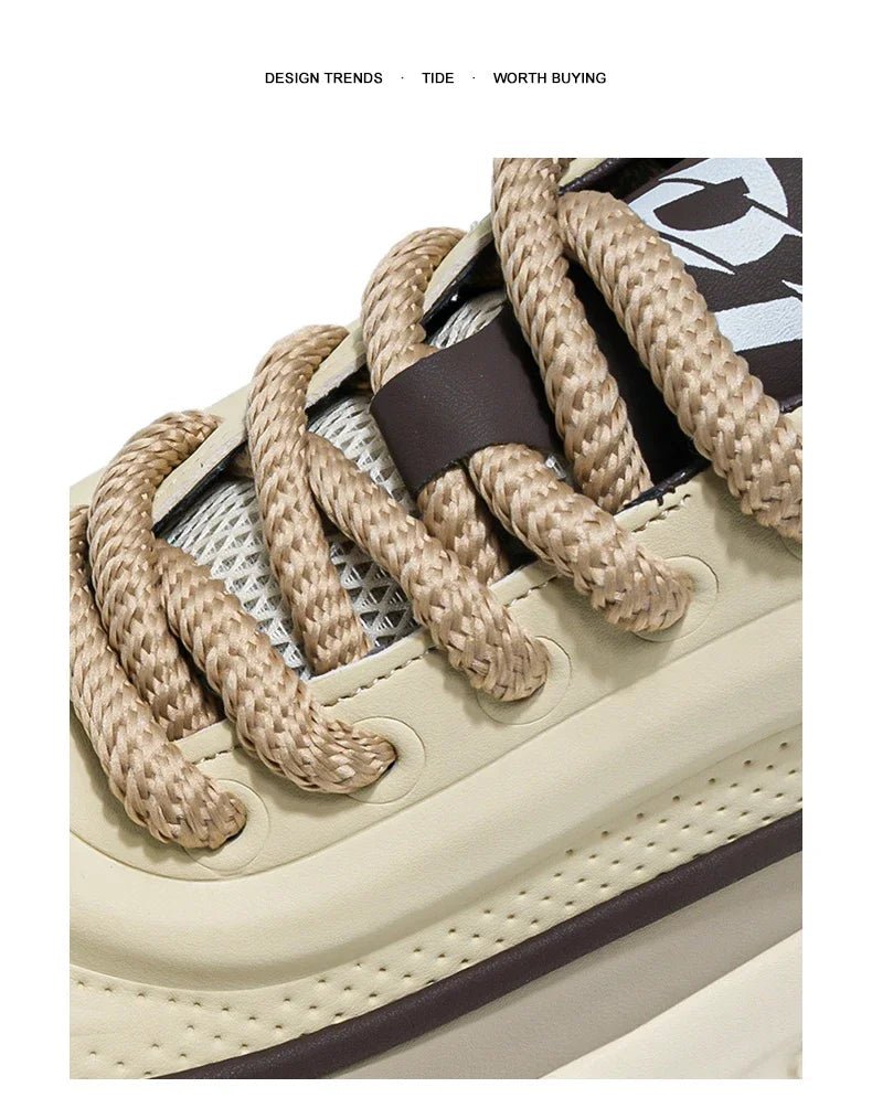 New Platform Vulcanized Sneakers Men Street Style Casual Shoes For Men Punk Chunky Social Men's Sneakers Korean 2025 Large Size - WAREHOUSE SHOP
