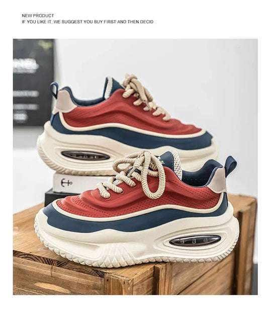 New Platform Vulcanized Sneakers Men Street Style Casual Shoes For Men Punk Chunky Social Men's Sneakers Korean 2025 Large Size - WAREHOUSE SHOP