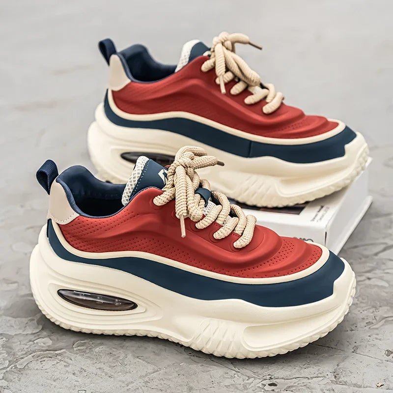 New Platform Vulcanized Sneakers Men Street Style Casual Shoes For Men Punk Chunky Social Men's Sneakers Korean 2025 Large Size - WAREHOUSE SHOP