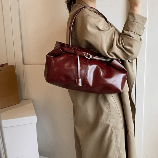 New PU Leather Tote Bag. Slouchy Hobo Handbag Fashion Shoulder Bag. Large Top Handle Bag for Women Work Shopping Travel - WAREHOUSE SHOP