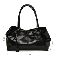 New PU Leather Tote Bag. Slouchy Hobo Handbag Fashion Shoulder Bag. Large Top Handle Bag for Women Work Shopping Travel - WAREHOUSE SHOP