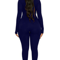 New Women's Jumpsuit Long Sleeve. Solid Color Skinny Jumpsuit, Fitness Jumpsuit Pullover. - WAREHOUSE SHOP