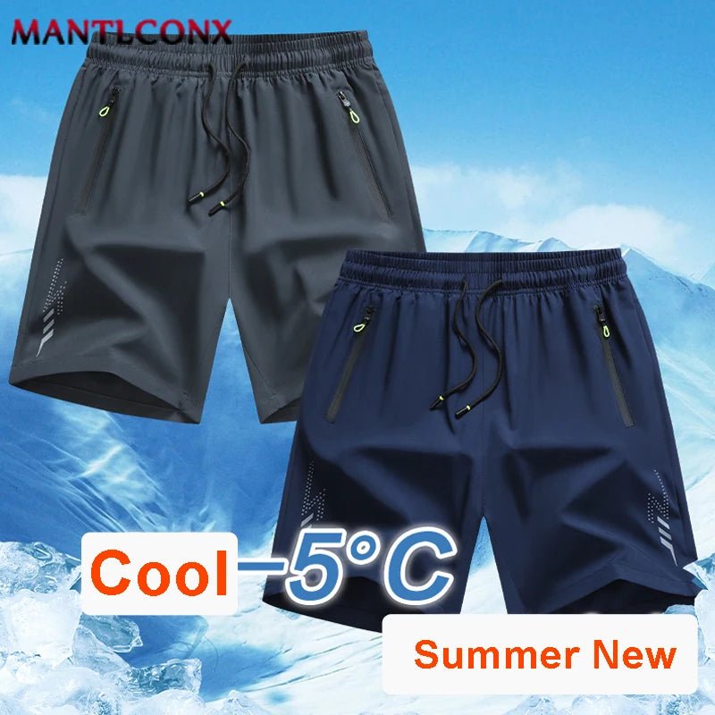 Newest Summer Shorts Men Gym Sport Running Fitness Workout Man Short Pants Breathable Quick - drying Drawstring Men's Shorts Black - WAREHOUSE SHOP