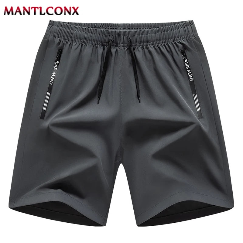 Newest Summer Shorts Men Gym Sport Running Fitness Workout Man Short Pants Breathable Quick - drying Drawstring Men's Shorts Black - WAREHOUSE SHOP