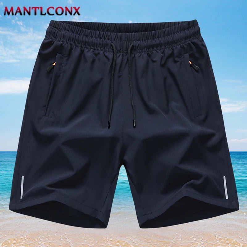 Newest Summer Shorts Men Gym Sport Running Fitness Workout Man Short Pants Breathable Quick - drying Drawstring Men's Shorts Black - WAREHOUSE SHOP