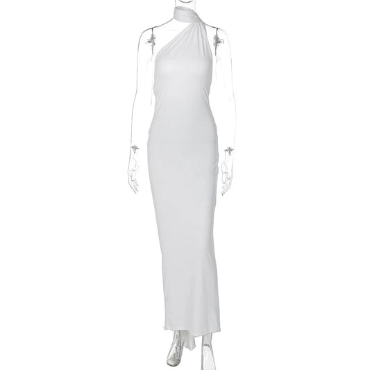 One Shoulder Sleeveless Backless Dress. Dresses For Women Club, Birthday Party, Evening Prom. from Neon y2k. - WAREHOUSE SHOP