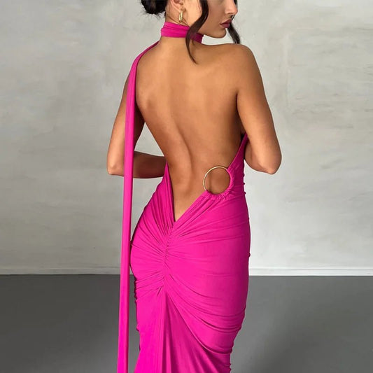 One Shoulder Sleeveless Backless Dress. Dresses For Women Club, Birthday Party, Evening Prom. from Neon y2k. - WAREHOUSE SHOP