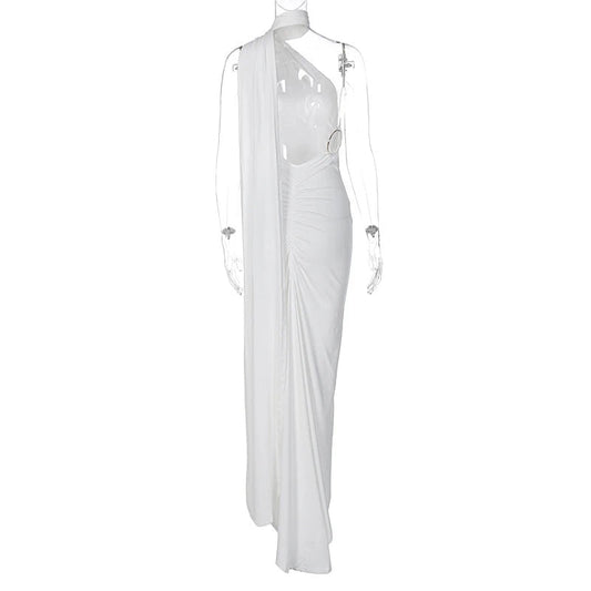 One Shoulder Sleeveless Backless Dress. Dresses For Women Club, Birthday Party, Evening Prom. from Neon y2k. - WAREHOUSE SHOP
