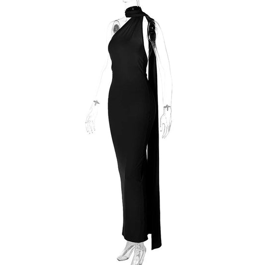 One Shoulder Sleeveless Backless Dress. Dresses For Women Club, Birthday Party, Evening Prom. from Neon y2k. - WAREHOUSE SHOP