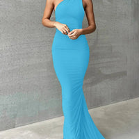 One Shoulder Sleeveless Backless Dress. Dresses For Women Club, Birthday Party, Evening Prom. from Neon y2k. - WAREHOUSE SHOP