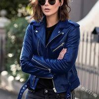 Original Women’s Leather Coat – Short Slim - Fit Jacket for Winter & Autumn. Stylish leather jackets, perfect for casual or chic outfits. - WAREHOUSE SHOP