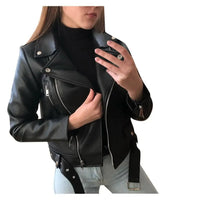 Original Women’s Leather Coat – Short Slim - Fit Jacket for Winter & Autumn. Stylish leather jackets, perfect for casual or chic outfits. - WAREHOUSE SHOP