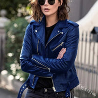 Original Women’s Leather Coat – Short Slim - Fit Jacket for Winter & Autumn. Stylish leather jackets, perfect for casual or chic outfits. - WAREHOUSE SHOP